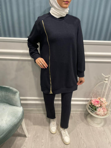 FERMUAR DETAYLI SWEATSHİRT