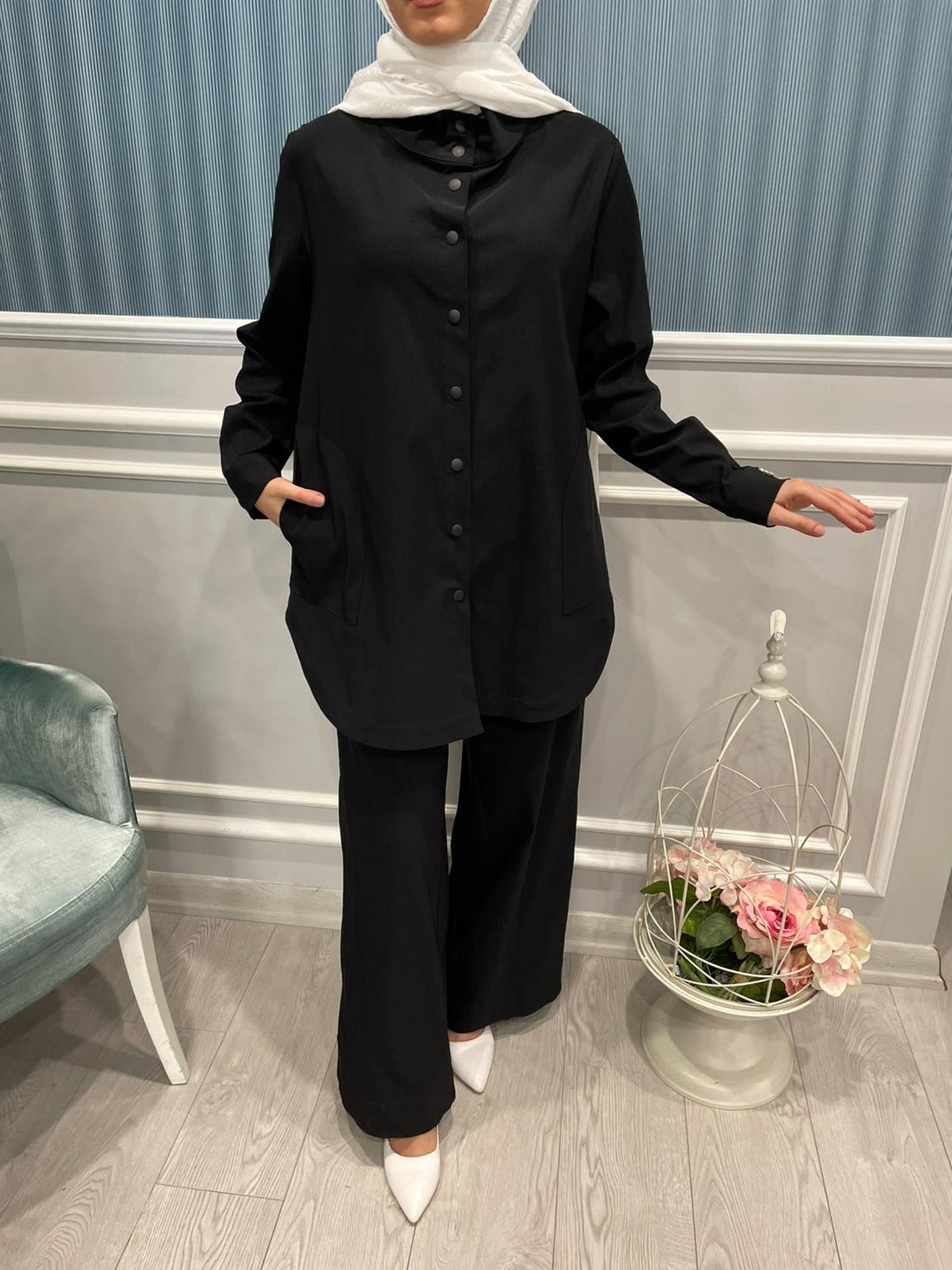 LİKRALI ÇITÇITLI GÖMLEK