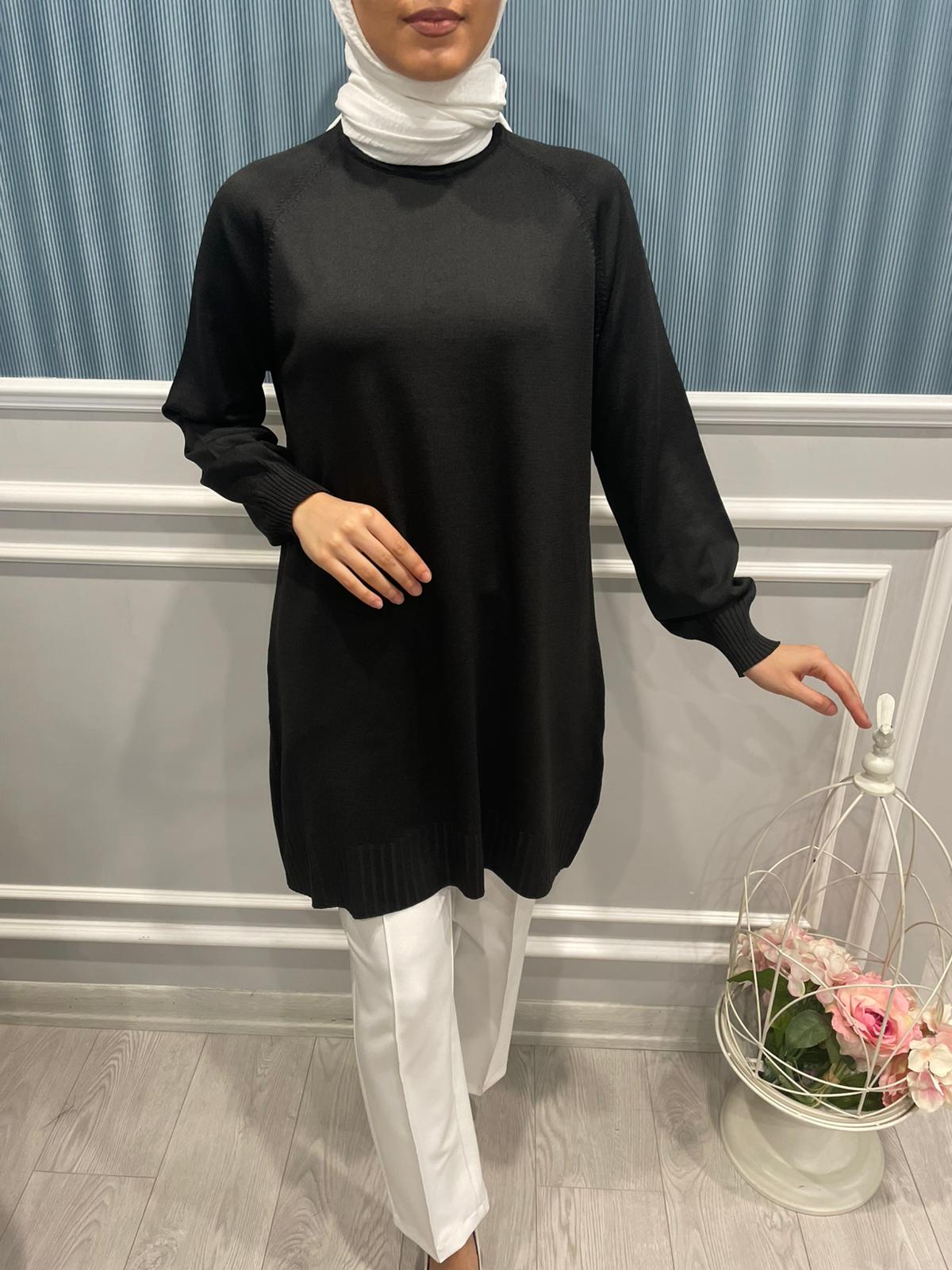 UZUN KOLLU BASİC TRİKO TUNİK