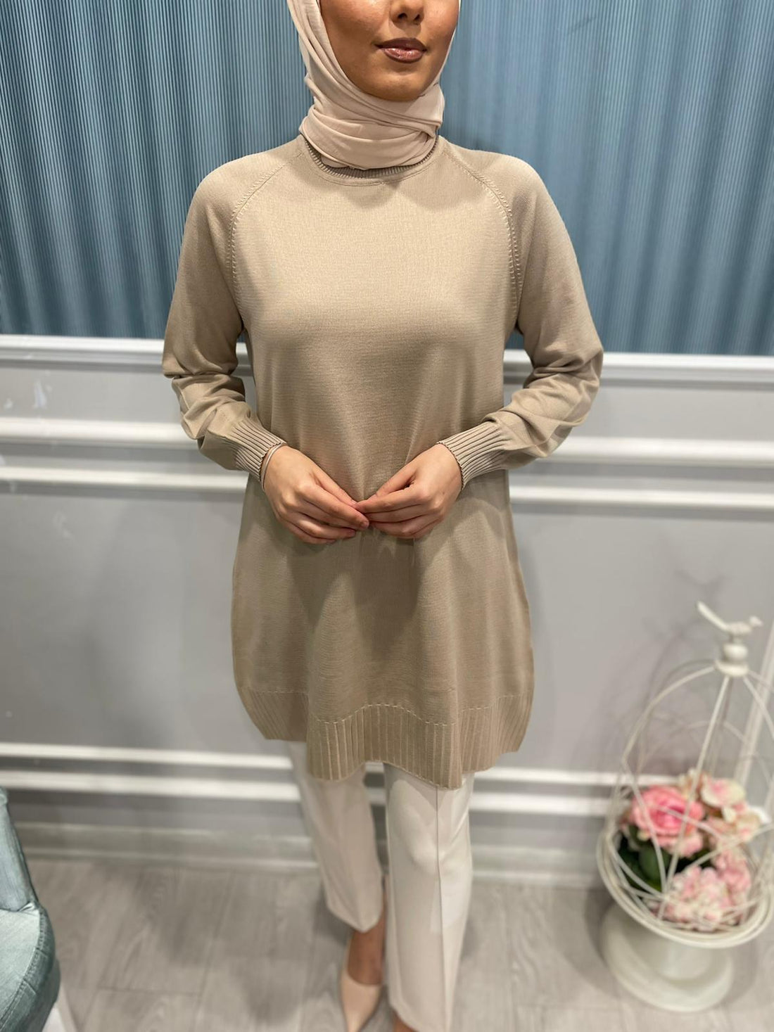 UZUN KOLLU BASİC TRİKO TUNİK