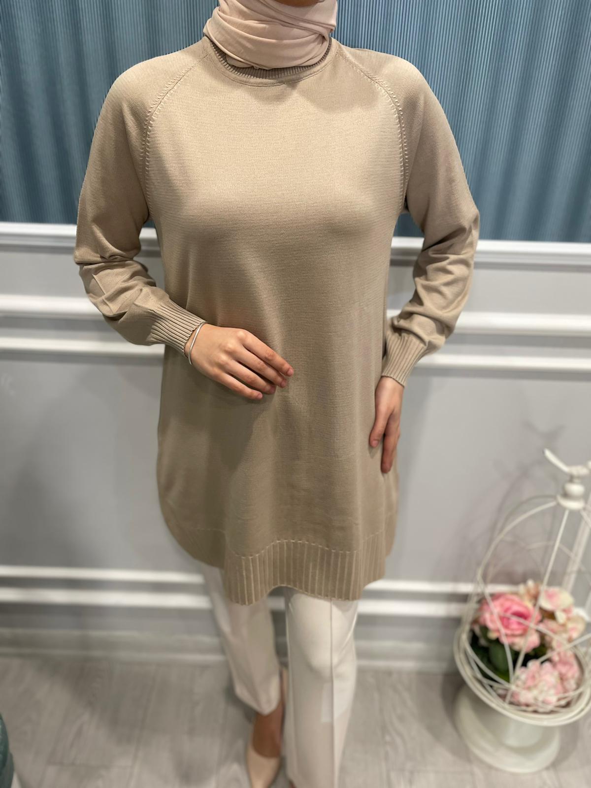 UZUN KOLLU BASİC TRİKO TUNİK