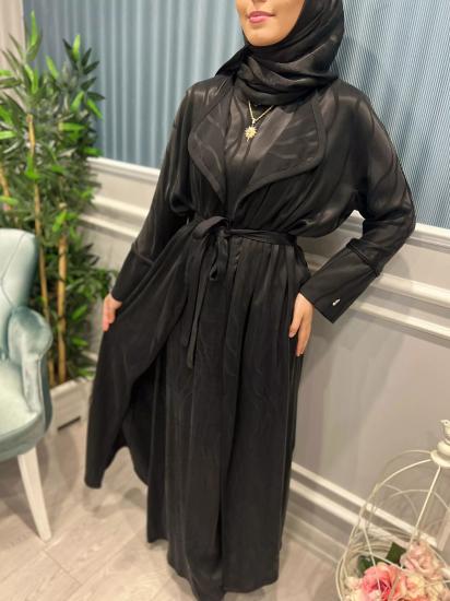 KENDİNDEN JAKARLI KUPRA İPEK KAP SEYYAR KEMERLİ