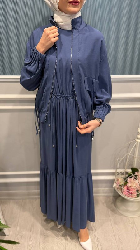 CLANDE CEKETLİ ELBİSE