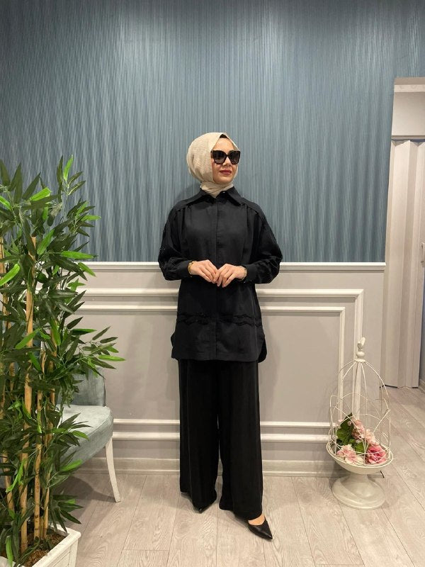 BONCUK DETAYLI GÖMLEK