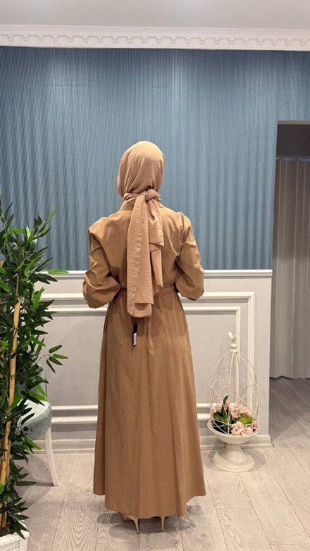 CLANDE ÇITÇIT DÜĞMELİ ÖNDEN CEPLİ ELBİSE