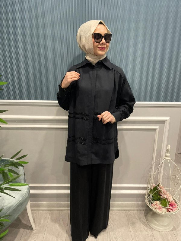 BONCUK DETAYLI GÖMLEK