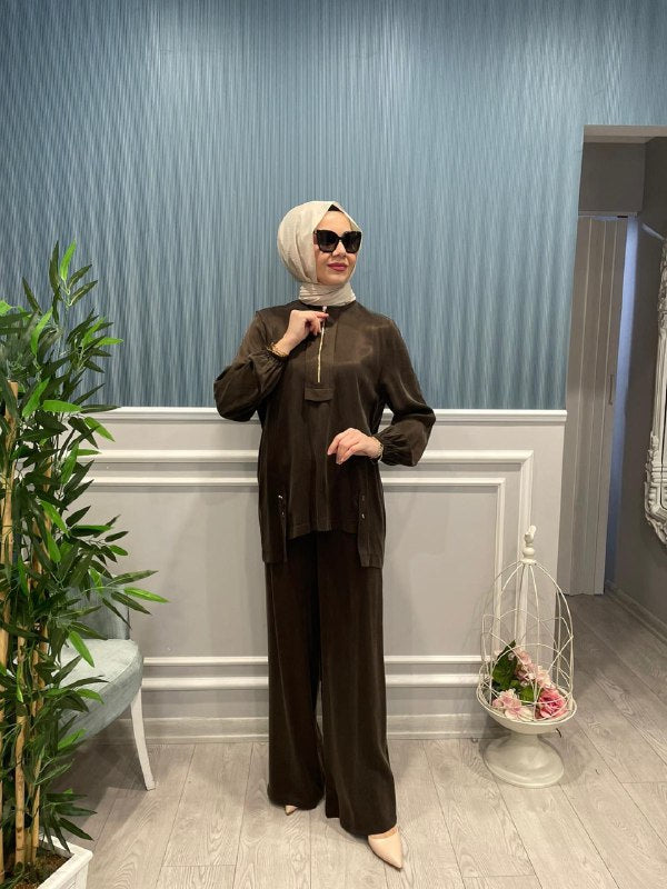 SATEN KUPRA PANTOLONLU TAKIM