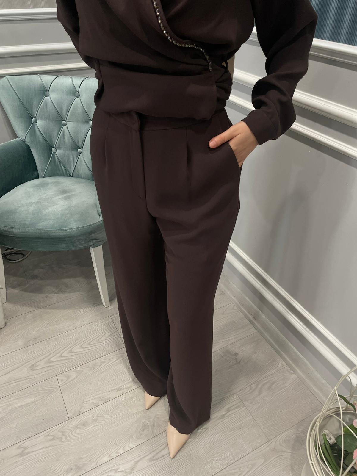 PİLE DETAYLI BOL PAÇA PANTOLON