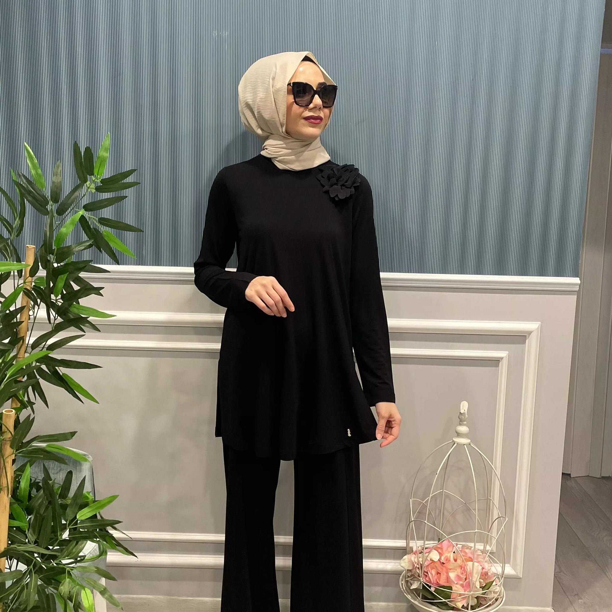 GÜL MOTİFLİ RAYON BLUZ