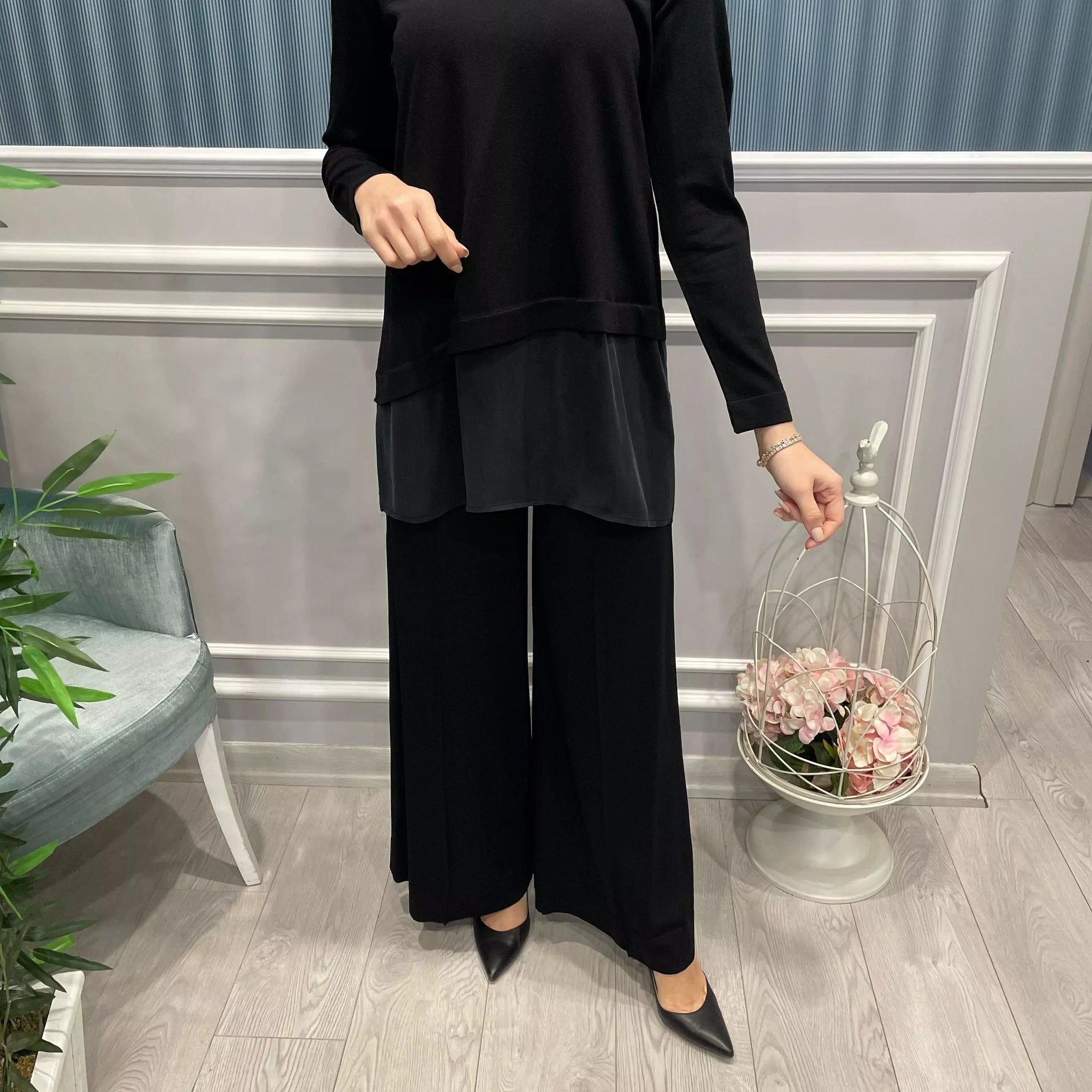 MERSERİZE BOL PAÇA PANTOLON
