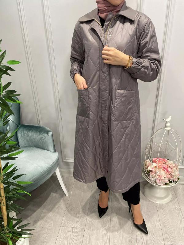 BAKLAVA DESENLİ TRENÇKOT