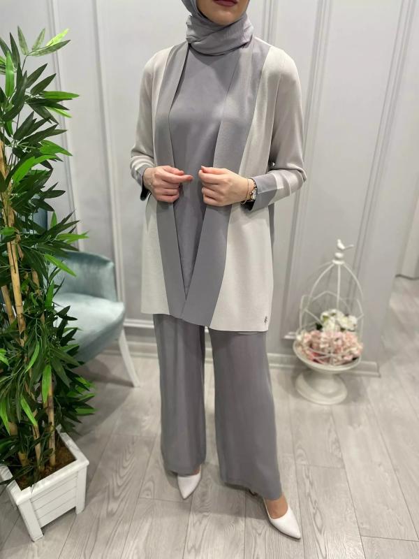 KUPRA%20İPEK%20BELİ%20LASTİKLİ%20GRİ%20PANTOLON