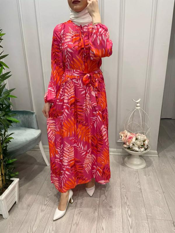 DESENLİ%20BELİ%20KUŞAKLI%20ELBİSE