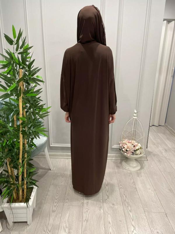 KENDİNDEN%20ŞALLI%20KAHVERENGİ%20NAMAZ%20ELBİSESİ