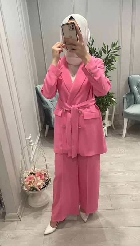 BLAZER%20BELİ%20KUŞAKLI%20TAKIM