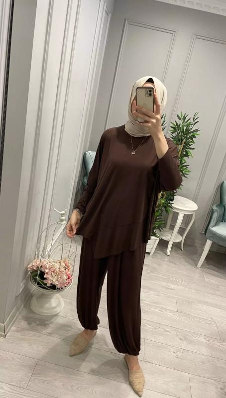 VİSCON%20LİKRALİ%20ŞALVAR%20KESİM%20KAHVERENGİ%20PANTOLON