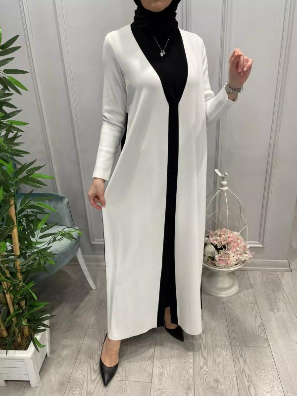 UZUN%20ARKASI%20ŞİFON%20PİLİSE%20EKRU%20HIRKA