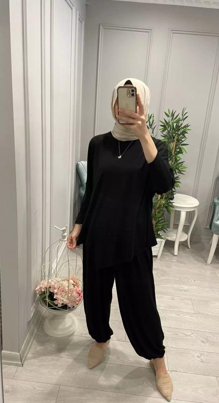 VİSCON%20LİKRALI%20SİYAH%20BLUZ