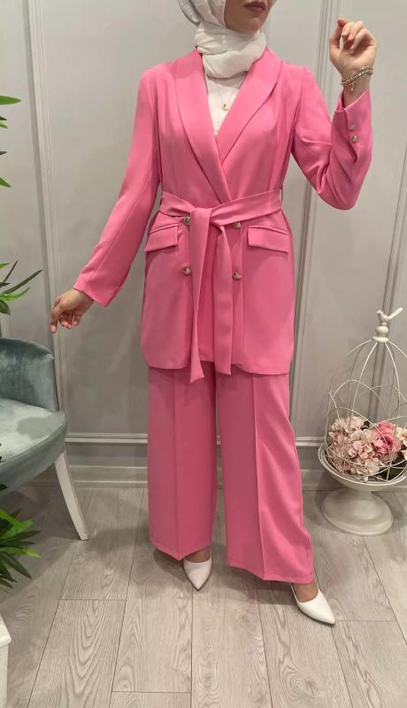 BLAZER%20BELİ%20KUŞAKLI%20TAKIM