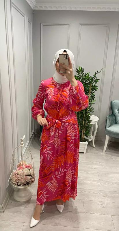 DESENLİ%20BELİ%20KUŞAKLI%20ELBİSE