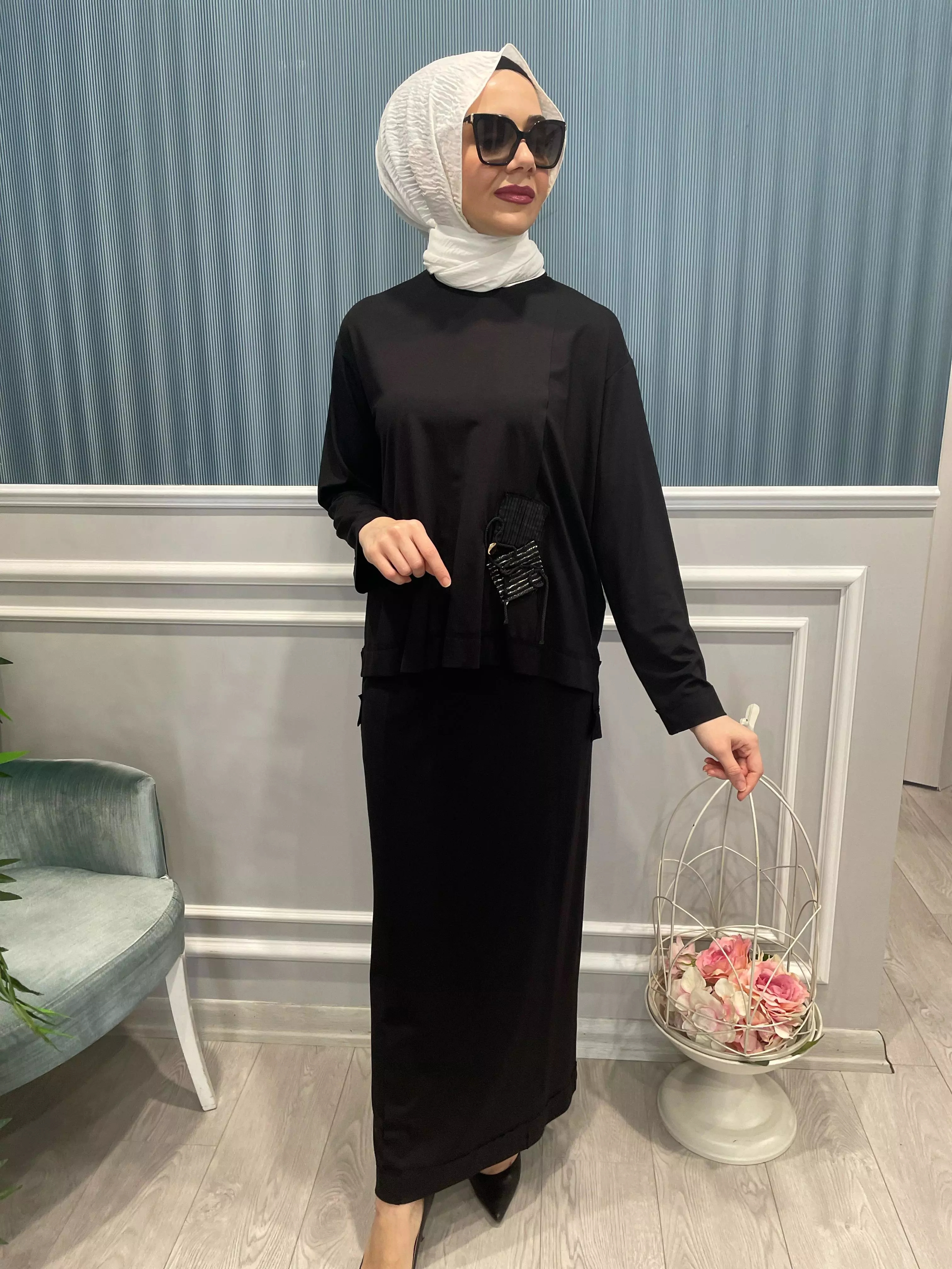 TUNİĞİN%20ÖNÜ%20İP%20YAMA%20DETAY%20KAPLAMALI%20BAMBU%20ETEKLİ%20TAKIM