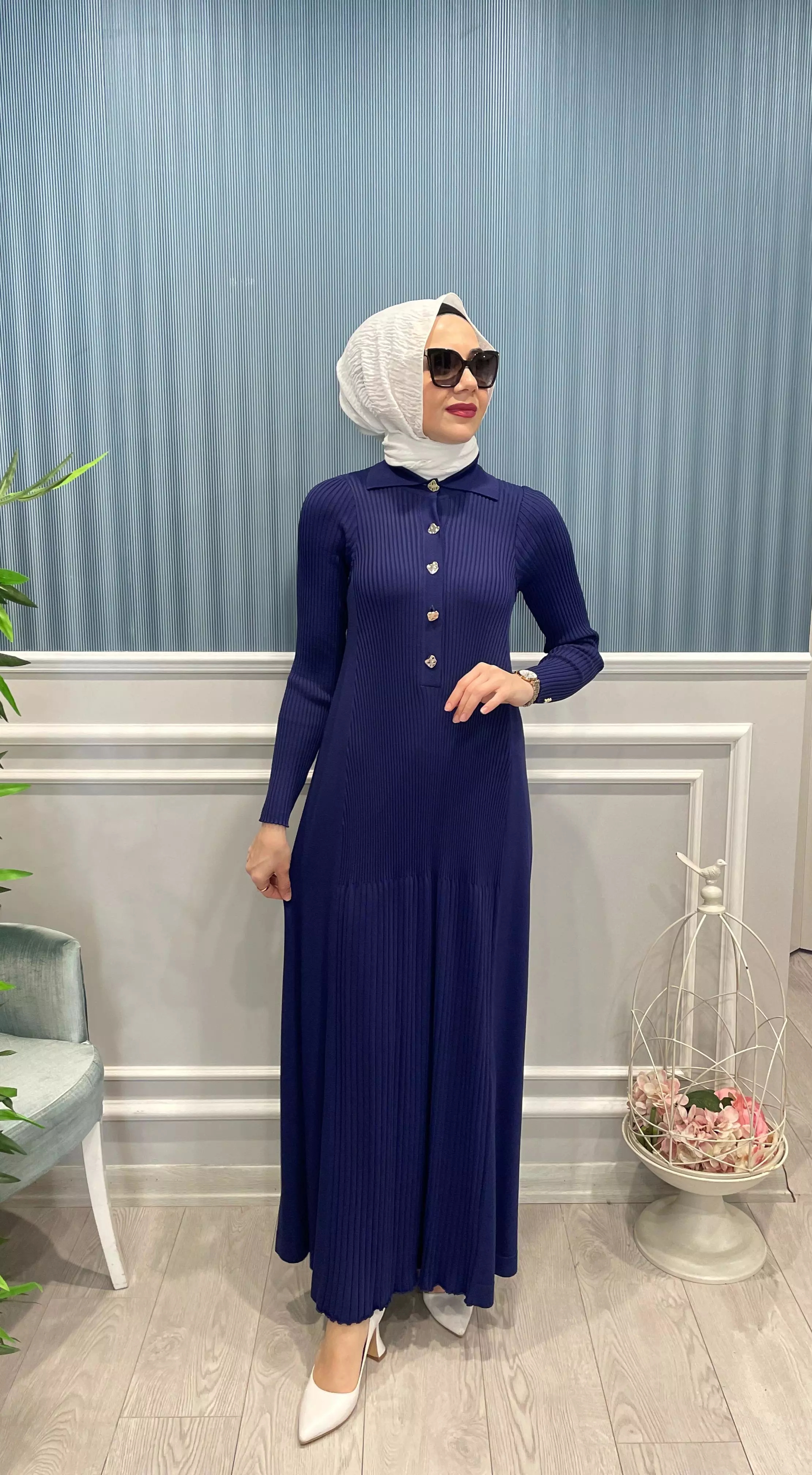 GÖMLEK%20YAKA%20MERSERİZE%20ELBİSE