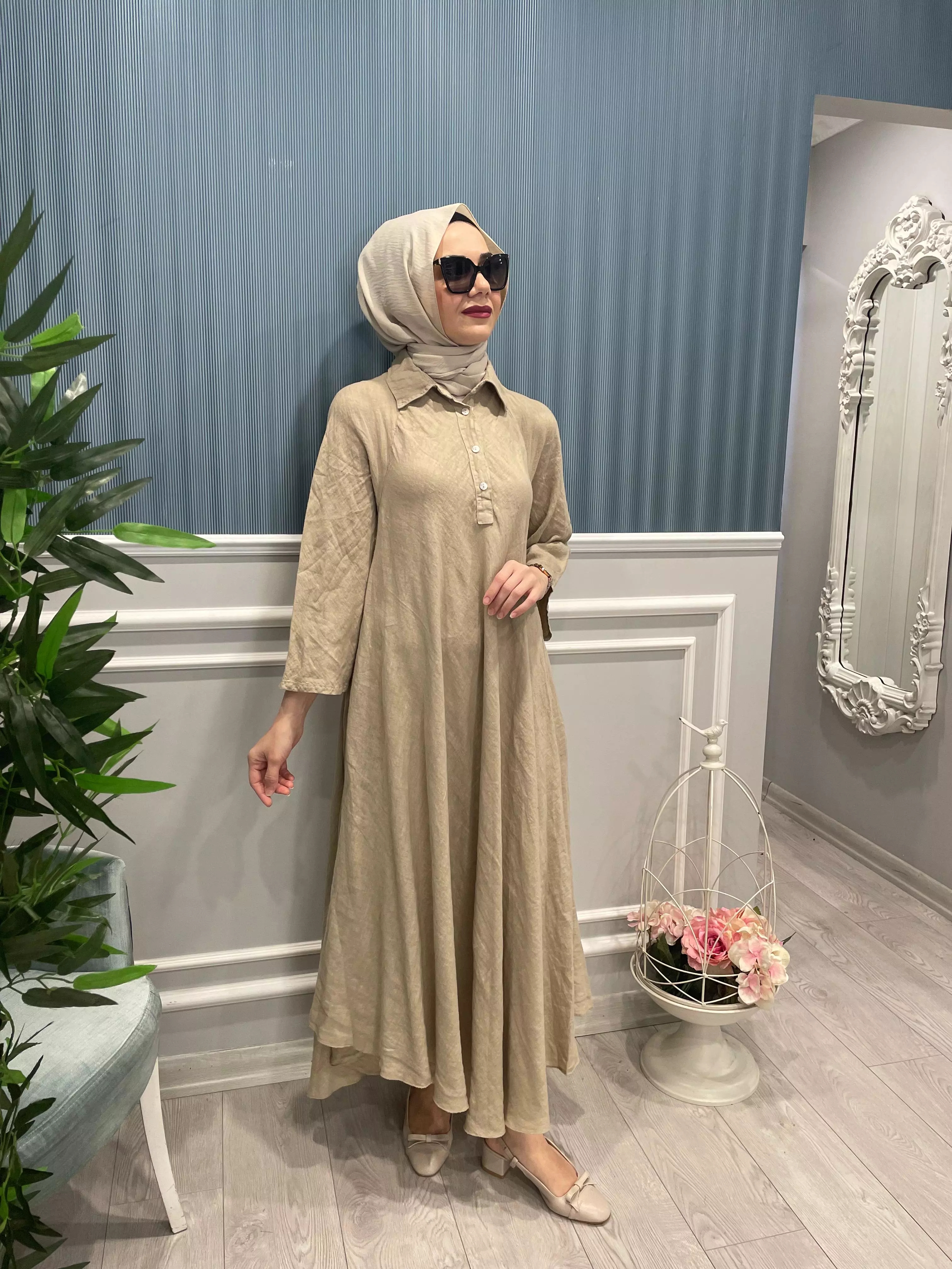 VOLANLI%20ASİMETRİK%20KESİM%20KETEN%20ELBİSE