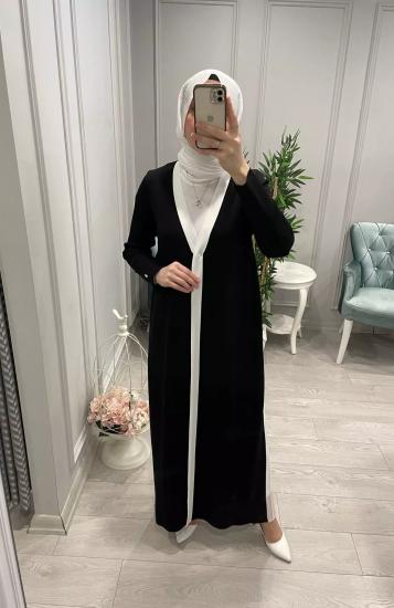 Uzun Arkası Şifon Pilise Hırka -Vavel Butik