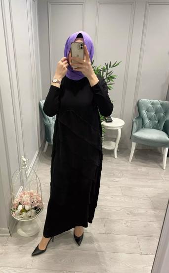 Şifonu Kat Kat Elbise -Vavel Butik