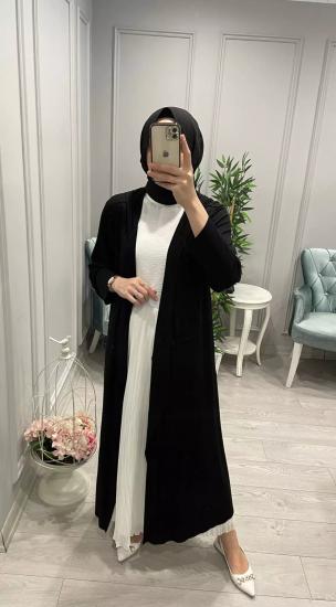 Viscon Likralı Kapşonlu Hırka -Vavel Butik