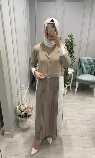 Şifon Pilise Hırka -Vavel Butik