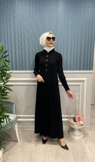 Gömlek Yaka Merserize Elbise -Vavel Butik