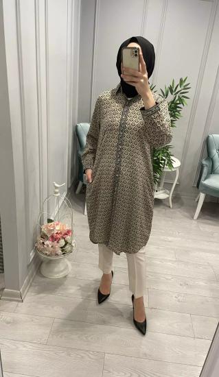 Desenli Coton Gömlek-Vavel Butik