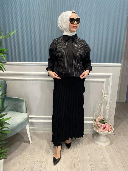 Akordiyon Pliseli Etek -Vavel Butik