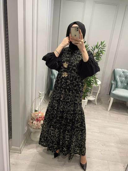 Nakışlı Elbise-Vavel Butik