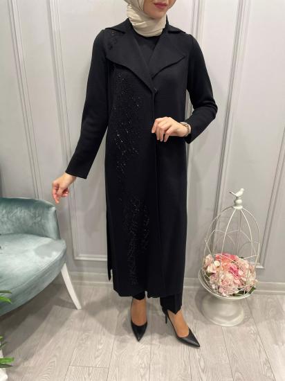Taş Detaylı Uzun Hırka -Vavel Butik