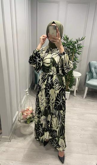 Pilise Elbise Desenli -Vavel Butik