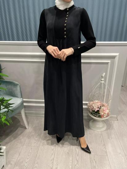 Önü Kupra İpek Arkası Merserize Elbise -Vavel Butik