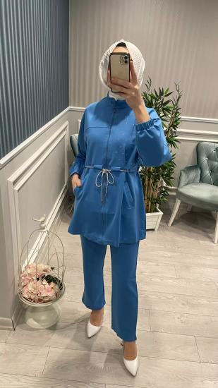 Taş Detaylı Beli Büzgülü Takım -Vavel Butik