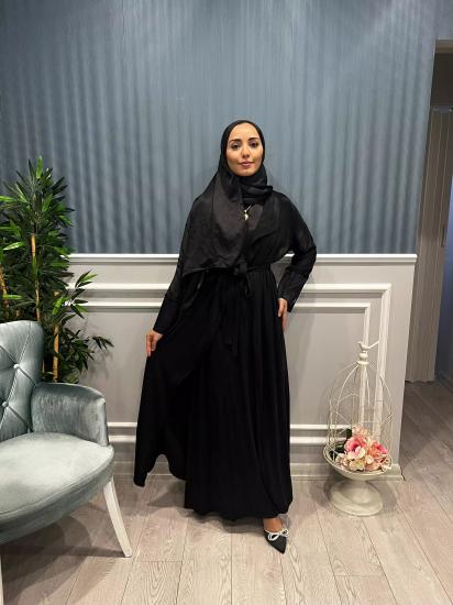 Kendinden Jakarlı Kupra İpek Kap Seyyar Kemerli -Vavel Butik