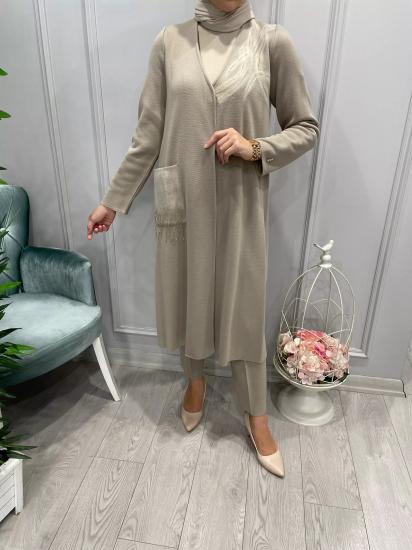 Tek Cepli Keçeli Hırka -Vavel Butik