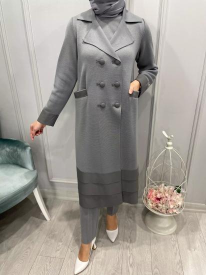 Etek Ucu Deri Hırka -Vavel Butik
