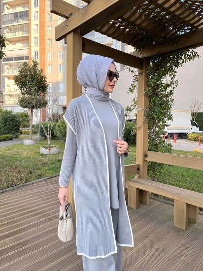 Bekletme Teknikli Triko Yelek -Vavel Butik
