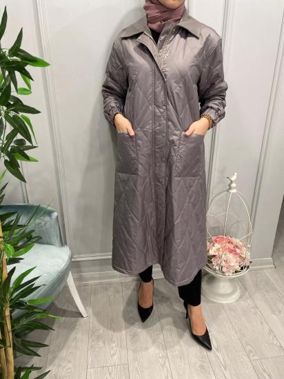 Baklava Desenli Trençkot -Vavel Butik