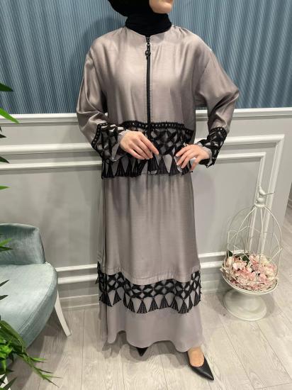 Püskül Ve Dantel Detaylı Etekli Takım -Vavel Butik