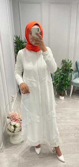 Şifon Detaylı Kap -Vavel Butik