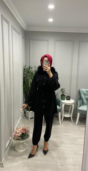 Maq Design Kürklü Kapşonlu Takım